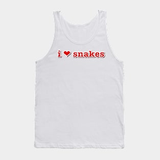 I Love Snakes Heart Animal Tank Top